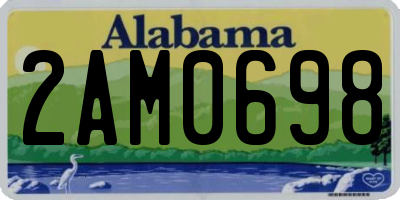 AL license plate 2AM0698