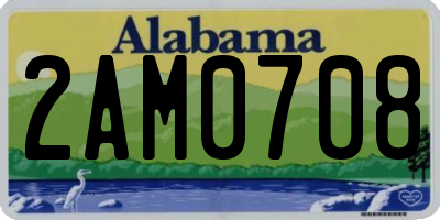 AL license plate 2AM0708