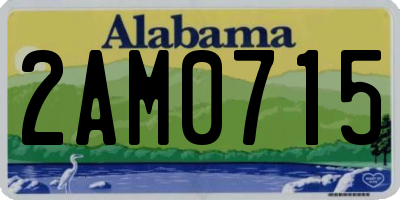 AL license plate 2AM0715