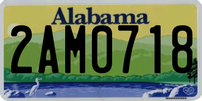 AL license plate 2AM0718