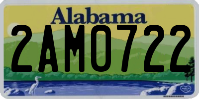 AL license plate 2AM0722