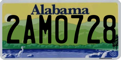 AL license plate 2AM0728