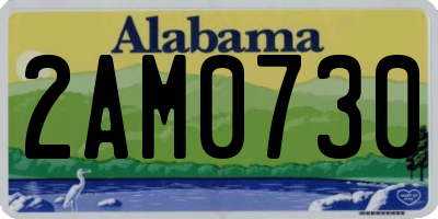 AL license plate 2AM0730
