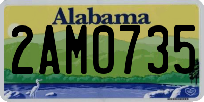 AL license plate 2AM0735