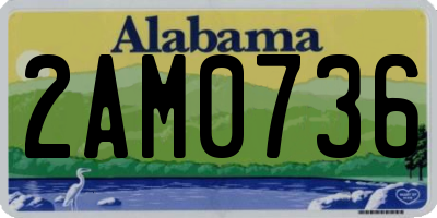 AL license plate 2AM0736