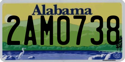 AL license plate 2AM0738