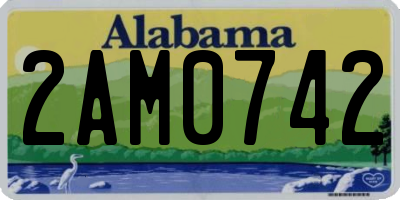 AL license plate 2AM0742