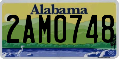 AL license plate 2AM0748