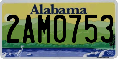 AL license plate 2AM0753