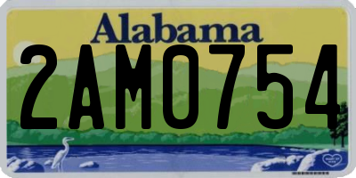 AL license plate 2AM0754