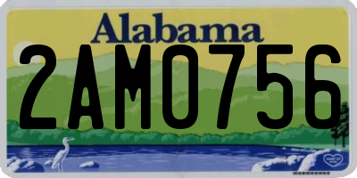 AL license plate 2AM0756