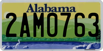 AL license plate 2AM0763