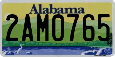 AL license plate 2AM0765