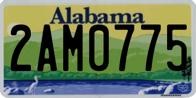 AL license plate 2AM0775