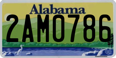AL license plate 2AM0786
