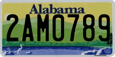AL license plate 2AM0789