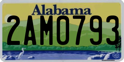 AL license plate 2AM0793