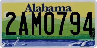 AL license plate 2AM0794