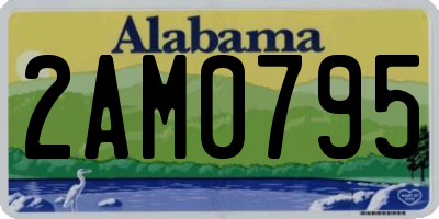 AL license plate 2AM0795