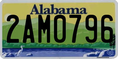 AL license plate 2AM0796