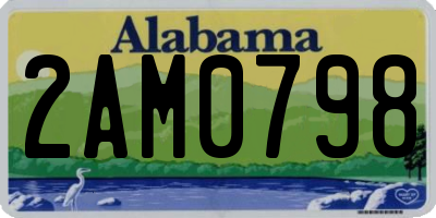 AL license plate 2AM0798