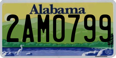 AL license plate 2AM0799