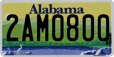 AL license plate 2AM0800