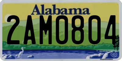 AL license plate 2AM0804