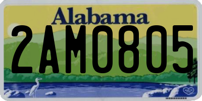 AL license plate 2AM0805