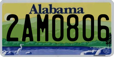 AL license plate 2AM0806