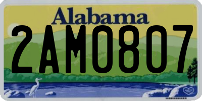 AL license plate 2AM0807