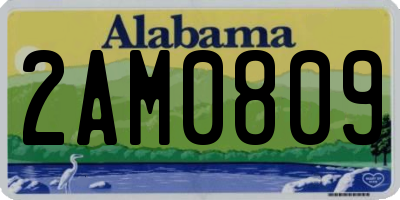 AL license plate 2AM0809