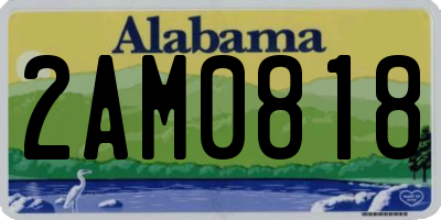 AL license plate 2AM0818