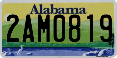 AL license plate 2AM0819