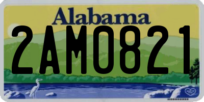 AL license plate 2AM0821