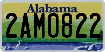 AL license plate 2AM0822