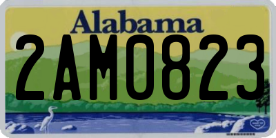 AL license plate 2AM0823