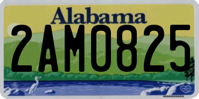 AL license plate 2AM0825
