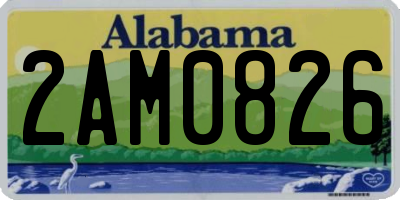 AL license plate 2AM0826