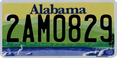 AL license plate 2AM0829