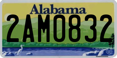 AL license plate 2AM0832