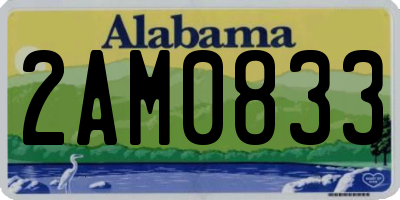 AL license plate 2AM0833
