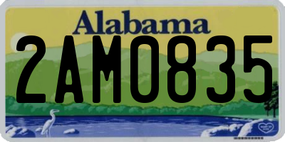 AL license plate 2AM0835