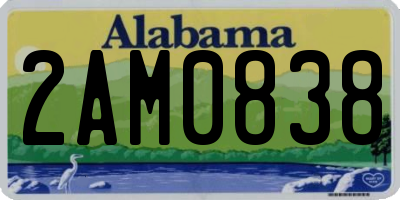 AL license plate 2AM0838