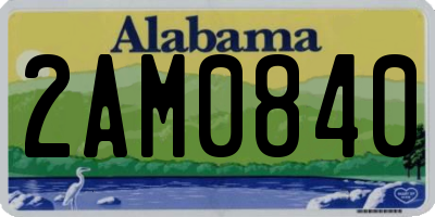 AL license plate 2AM0840