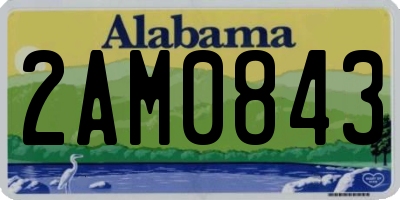 AL license plate 2AM0843