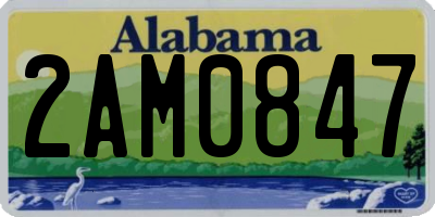 AL license plate 2AM0847