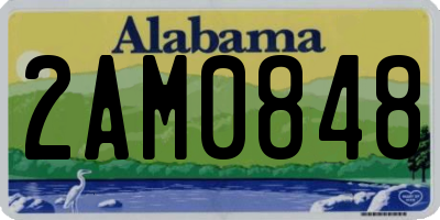 AL license plate 2AM0848