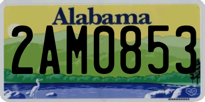 AL license plate 2AM0853