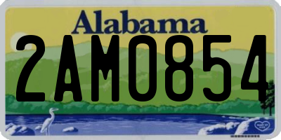 AL license plate 2AM0854